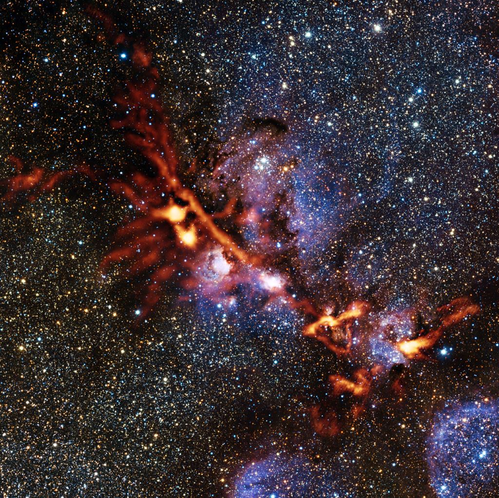 Obszar gwiazdotwórczy Mgławica Kocia Łapa widziany przez ArTeMiS